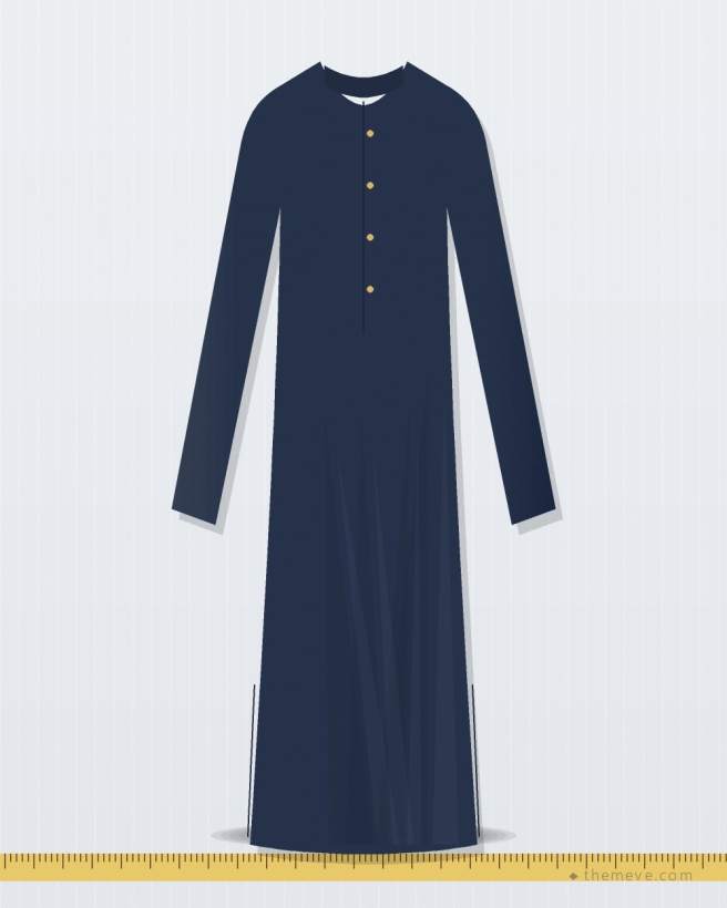 Embroidered Panjabi — Navy