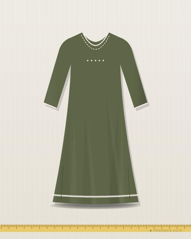 Short Panjabi — Olive