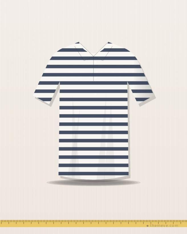 Striped Polo — White